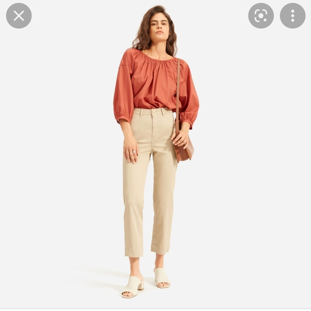 Everlane Straight Leg Crop - Khaki